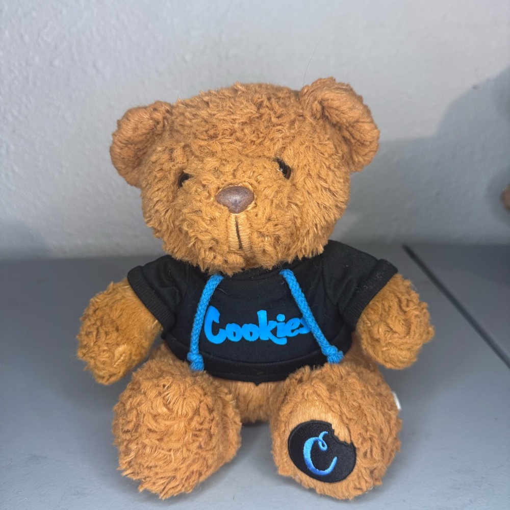 Brown Cookies Teddy Bear with Black Cookies Shirt